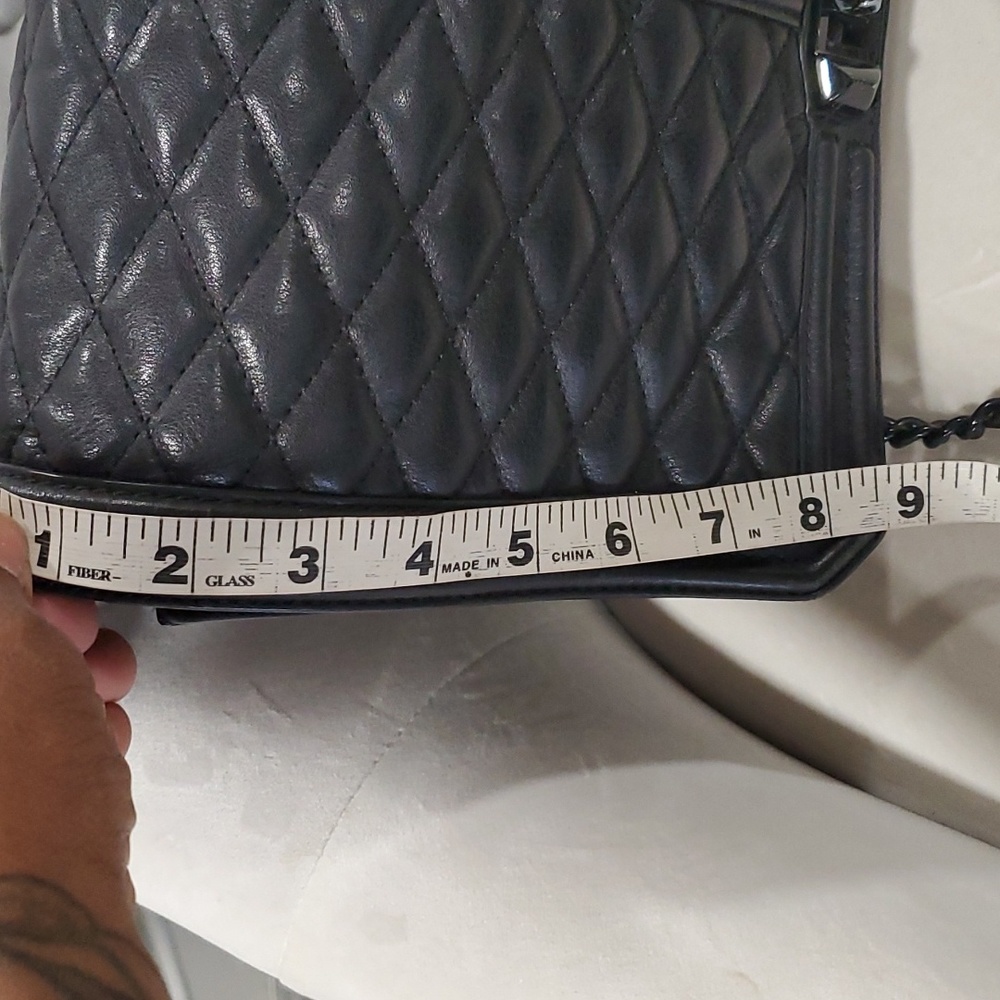Rebecca minkoff jumbo black on black quilted crossbody bag purse - Picture 7 of 12